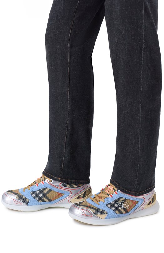 Комбинированные кеды Matrix Burberry 8111731 Бежевый  8111731 Фото 3