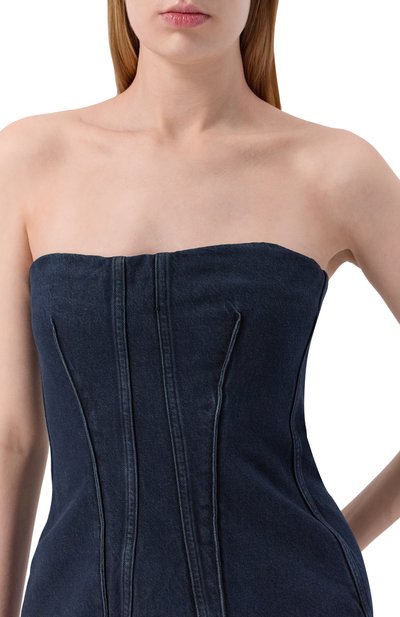 Джинсовый топ-корсет lara AGOLDE темно-синего цвета по цене 44500 руб., арт. A7403-1826, фото 5 Джинсовый топ-корсет lara AGOLDE, арт. A7403-1826, фото 5