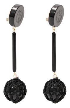 Женская клипсы GIORGIO ARMANI черного цвета, арт. 61D627 3F864 | Фото 3 (Женское Кросс-КТ: Клипсы-серьги; Региональные ограничения белый список (Axapta Mercury): Не проставлено; Материал: Металл; Нос: Не проставлено)