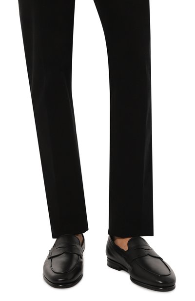 Кожаные пенни-лоферы carlos SANTONI черного цвета по цене 98100 руб., арт. MCNG18837SI90MEM, фото 3 Кожаные пенни-лоферы carlos SANTONI, арт. MCNG18837SI90MEM, фото 3