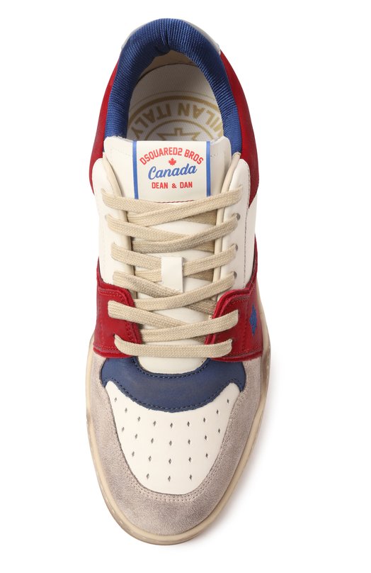 Кожаные кеды Spiker Dsquared2 SNM0315/09708189 Разноцветный  SNM0315/09708189 Фото 6