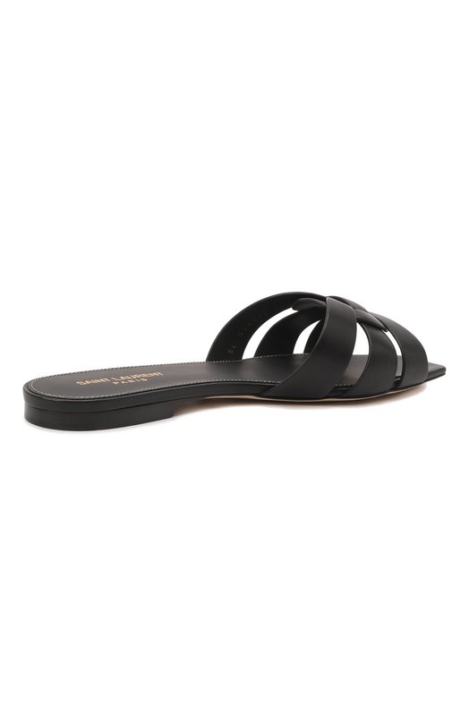Кожаные шлепанцы Nu Pieds Saint Laurent 571952/BDA00 Чёрный  571952/BDA00 Фото 5