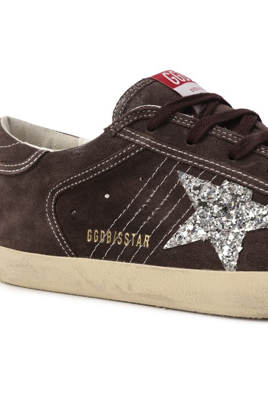 Замшевые кеды Super-Star Golden Goose Deluxe Brand GWF00101.F007559 Коричневый  GWF00101.F007559 Фото 7