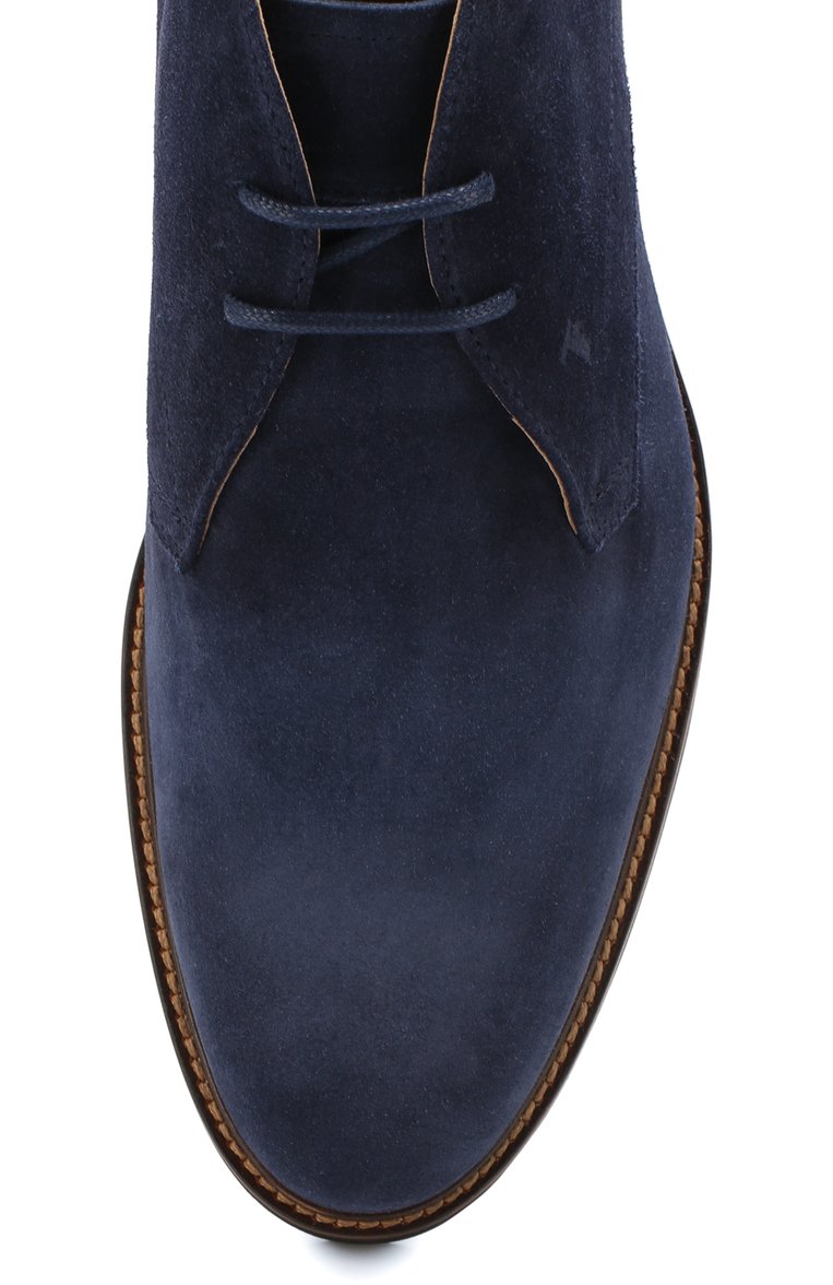 Мужские замшевые ботинки TOD’S темно-синего цвета, арт. XXM53B00D80RE0 | Фото 5 (Статус проверки: Проверено, Проверена категория; Подошва: Плоская; Материал внутренний: Натуральная кожа; Материал внешний: Замша, Натуральная кожа; Материал утеплителя: Без утеплителя; Мужское Кросс-КТ: Дезерты-обувь)