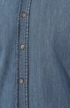 Мужская джинсовая рубашка DOLCE & GABBANA синего цвета, арт. G5IX8D/G8LP2 | Фото 5 (Драгоценные камни: Проставлено; Рукава: Длинные; Материал внешний: Хлопок, Деним; Длина (для топов): Стандартные; Материал сплава: Проставлено; Воротник: Кент; Манжеты: На пуговицах; Принт: Однотонные; Случай: Повседневный; Кросс-КТ: Деним; Стили: Кэжуэл)