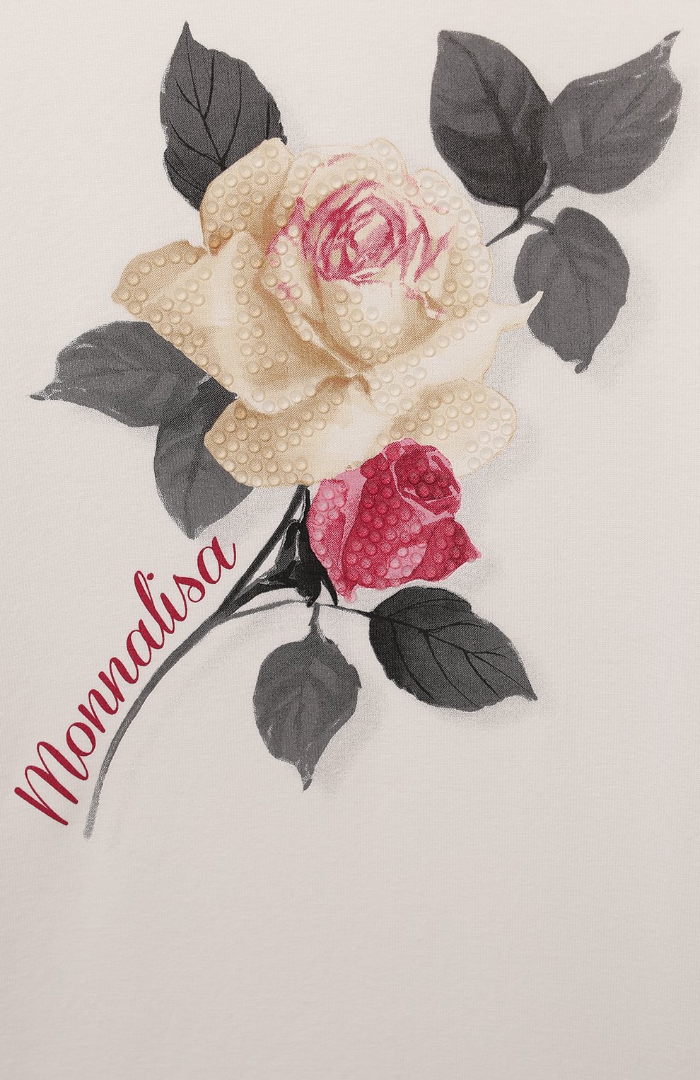 Хлопковая футболка MONNALISA, арт. 71D601, фото 3