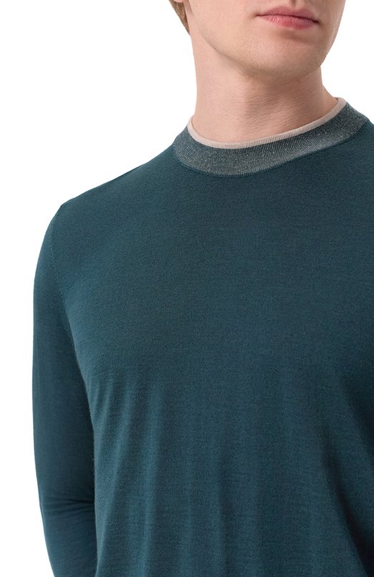 Джемпер из кашемира и шелка Zilli KHMN01M0342VMIC03 Зелёный  KHMN01M0342VMIC03 Фото 5