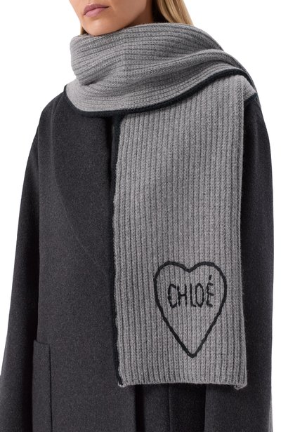 Шарф из шерсти и кашемира CHLOÉ, арт. CH26SKS05WCS, фото 2