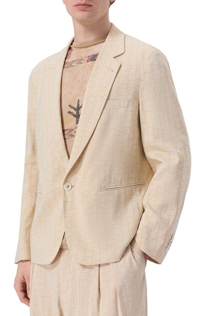 Мужской костюм из вискозы и льна GIORGIO ARMANI, арт. GM003531/TE20778