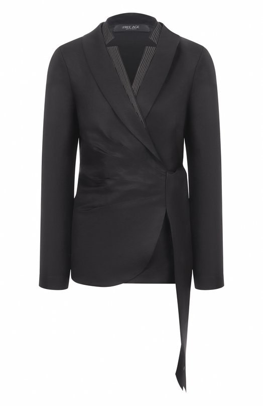 Жакет из вискозы и льна Freeage WS25.JK109.2070.900 Чёрный WS25.JK109.2070.900