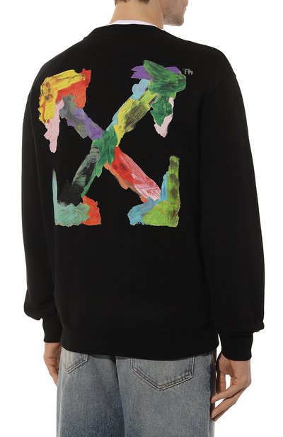 Хлопковый свитшот OFF-WHITE, арт. OMBA057S23FLE0011084, фото 4