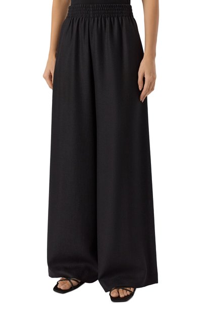 Шерстяные брюки ERMANNO SCERVINO черного цвета по цене 78300 руб., арт. D494P613XYI, фото 3 Шерстяные брюки ERMANNO SCERVINO, арт. D494P613XYI, фото 3
