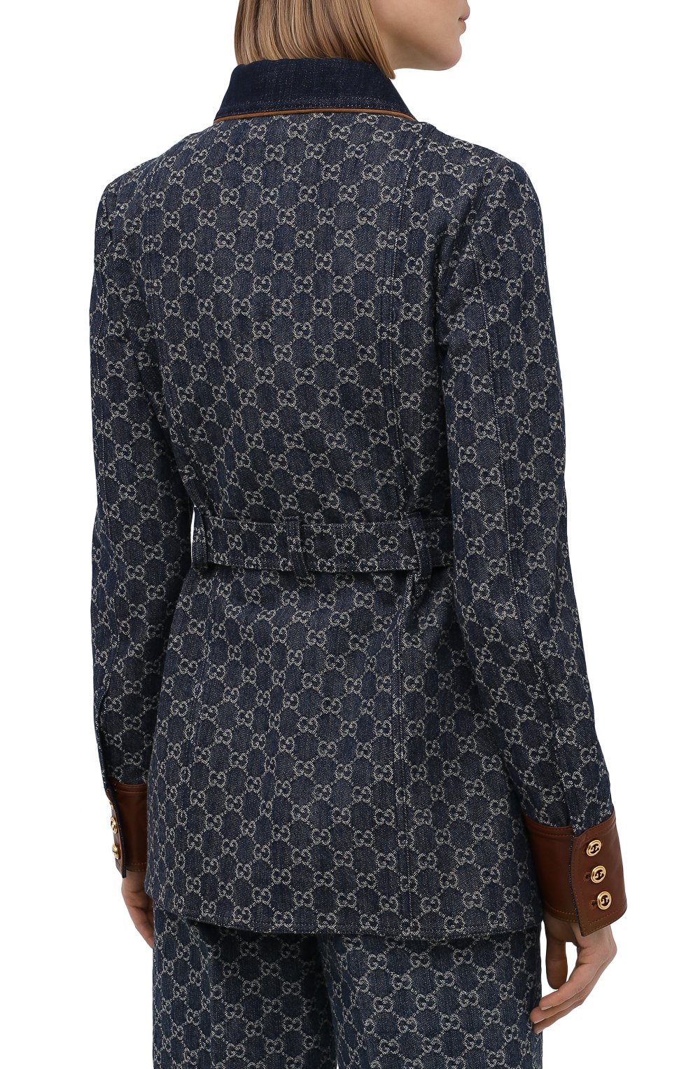 Джинсовый жакет GUCCI темно-синего цвета по цене 331200 руб., арт. 652658/XDBIP, фото 4 Джинсовый жакет GUCCI, арт. 652658/XDBIP, фото 4