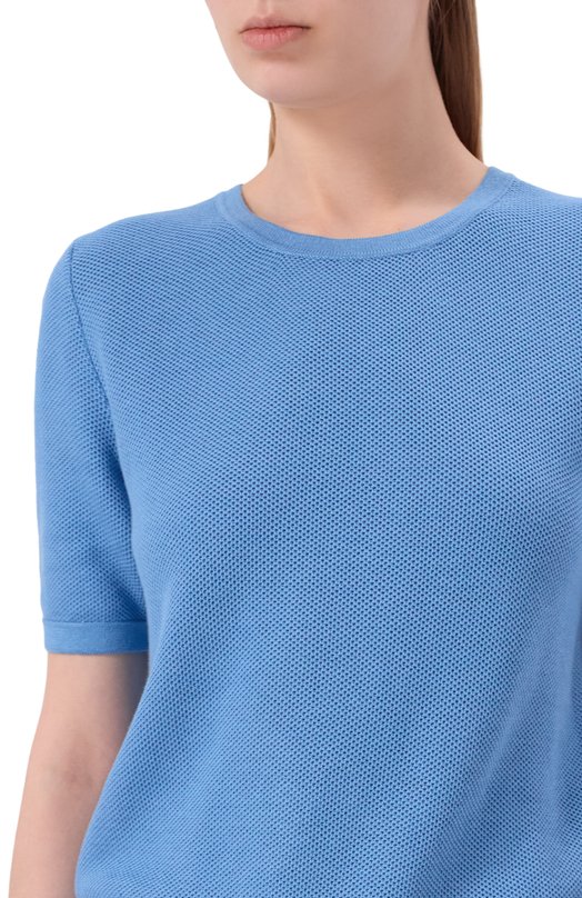 Топ из шелка и хлопка MVST WS61-607MU Голубой  WS61-607MU Фото 5