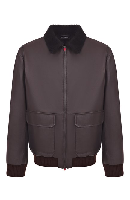 Мужской кожаный бомбер KITON, арт. UW2240V0416H2162-66