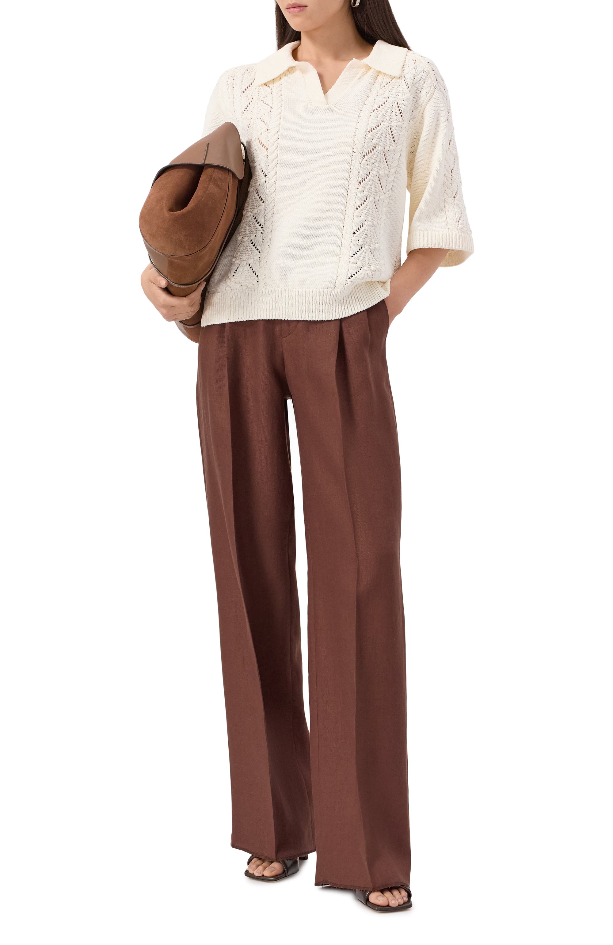 Хлопковое поло LOULOU DE SAISON, арт. KINA, фото 2