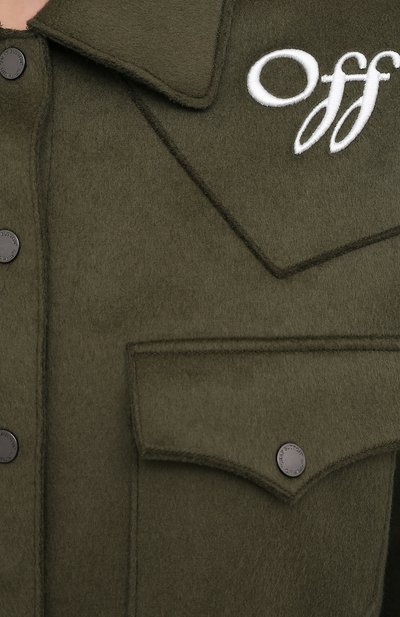 Шерстяная куртка-рубашка OFF-WHITE, арт. 0WEA225E20FAB0015601, фото 5