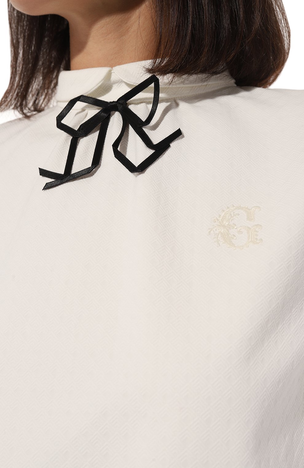 Хлопковая блузка GUCCI, арт. 633317 ZAFWQ, фото 5