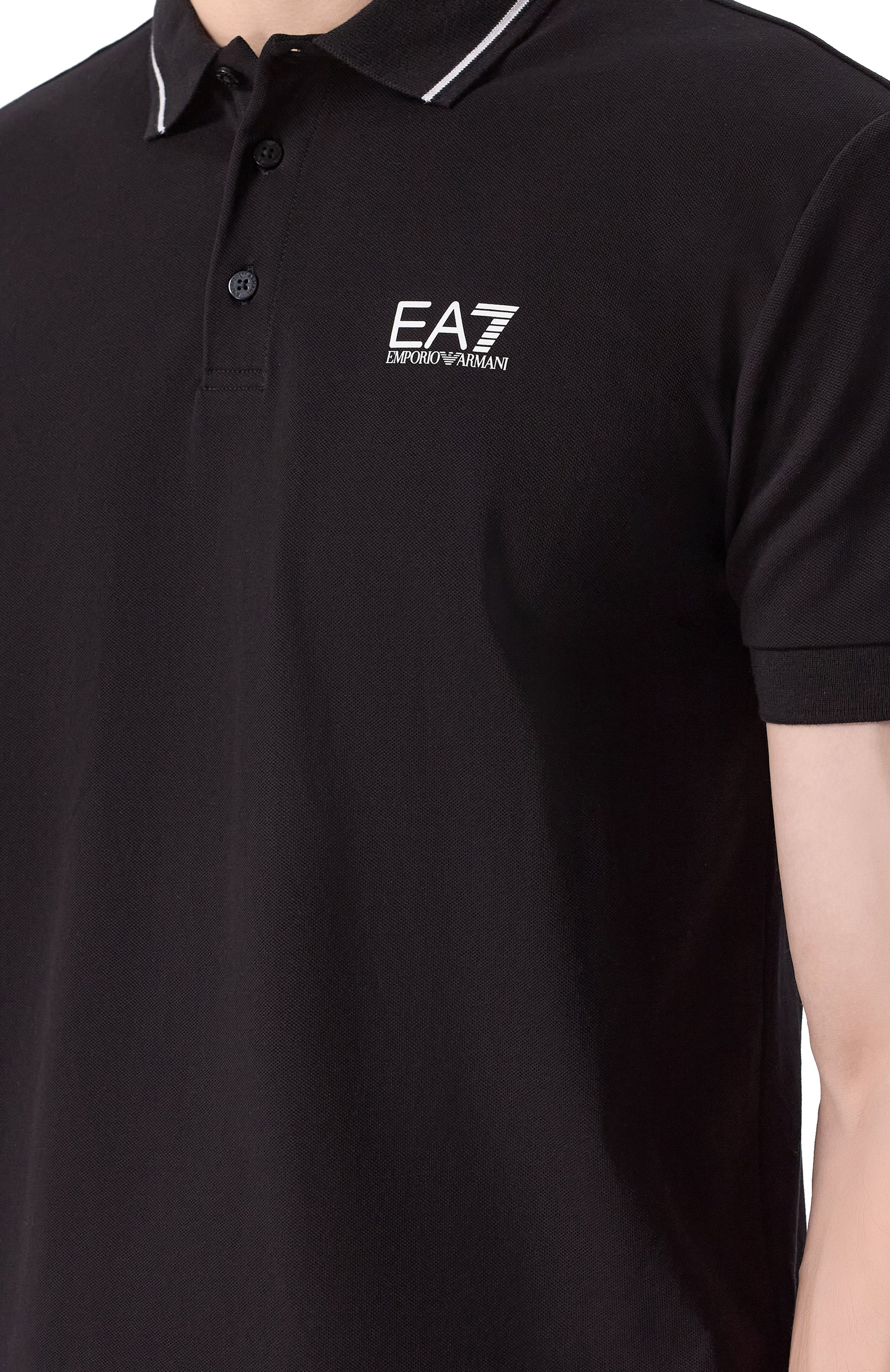 Хлопковое поло EA7, арт. 8NPF16/PJVUZ, фото 5