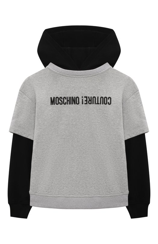 

Хлопковое худи Moschino, Серый