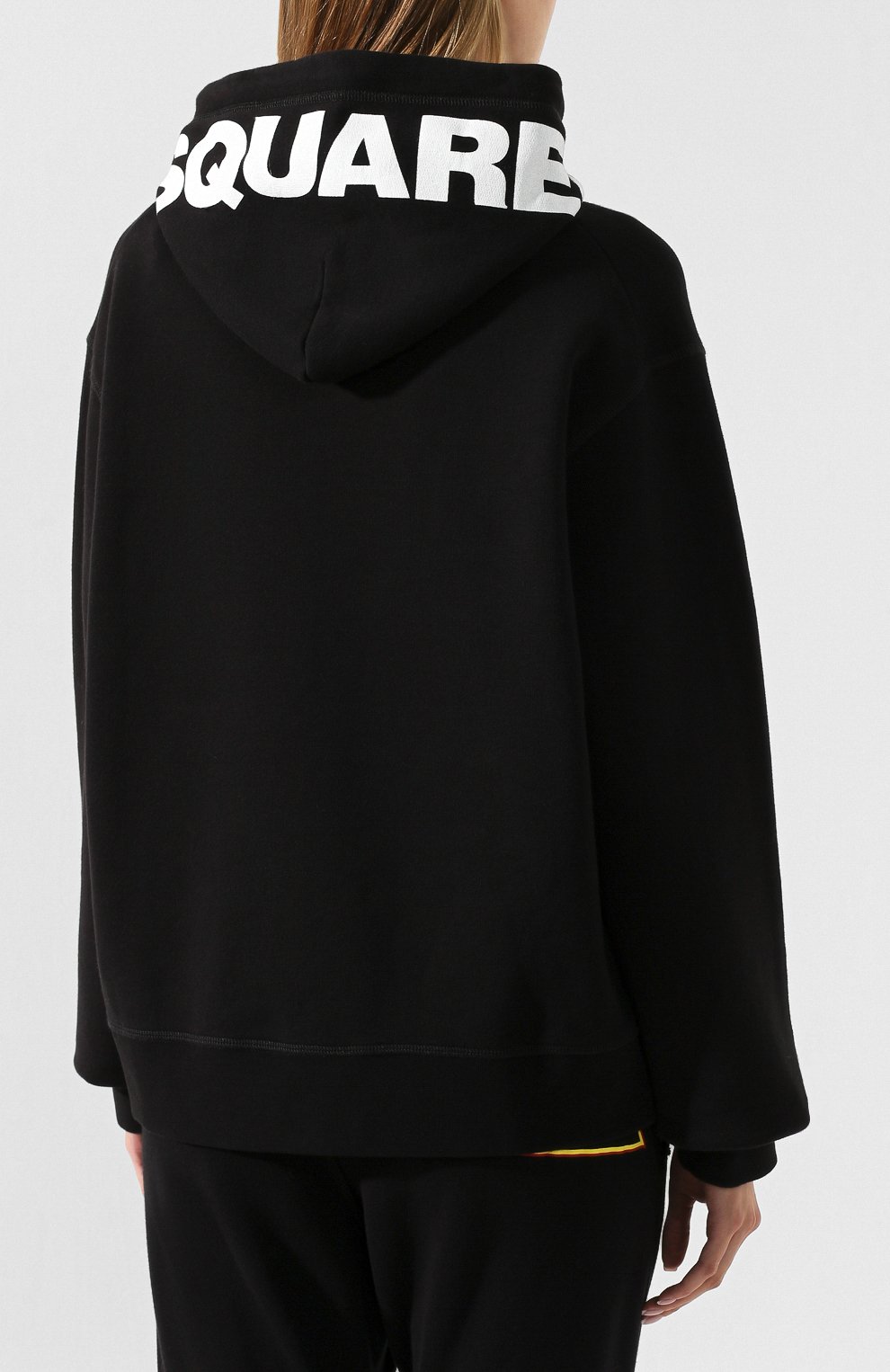 Хлопковое худи DSQUARED2 черного цвета по цене 28400 руб., арт. S75GU0229/S25042, фото 4 Хлопковое худи DSQUARED2, арт. S75GU0229/S25042, фото 4