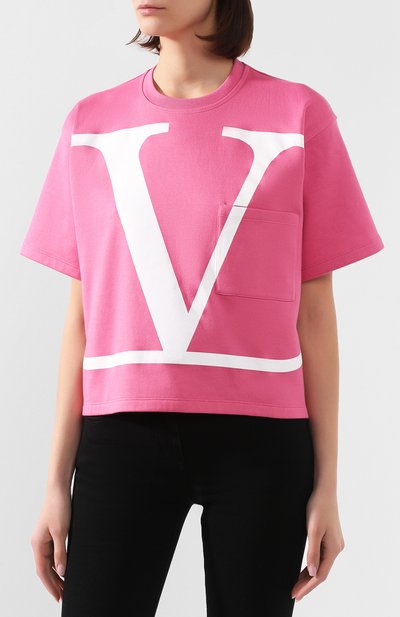 Хлопковая футболка VALENTINO, арт. TB0MG06F5GQ, фото 3