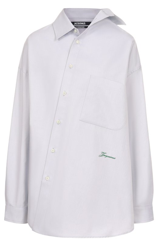Хлопковая рубашка Jacquemus 25E251SH086/1726 Серый 25E251SH086/1726