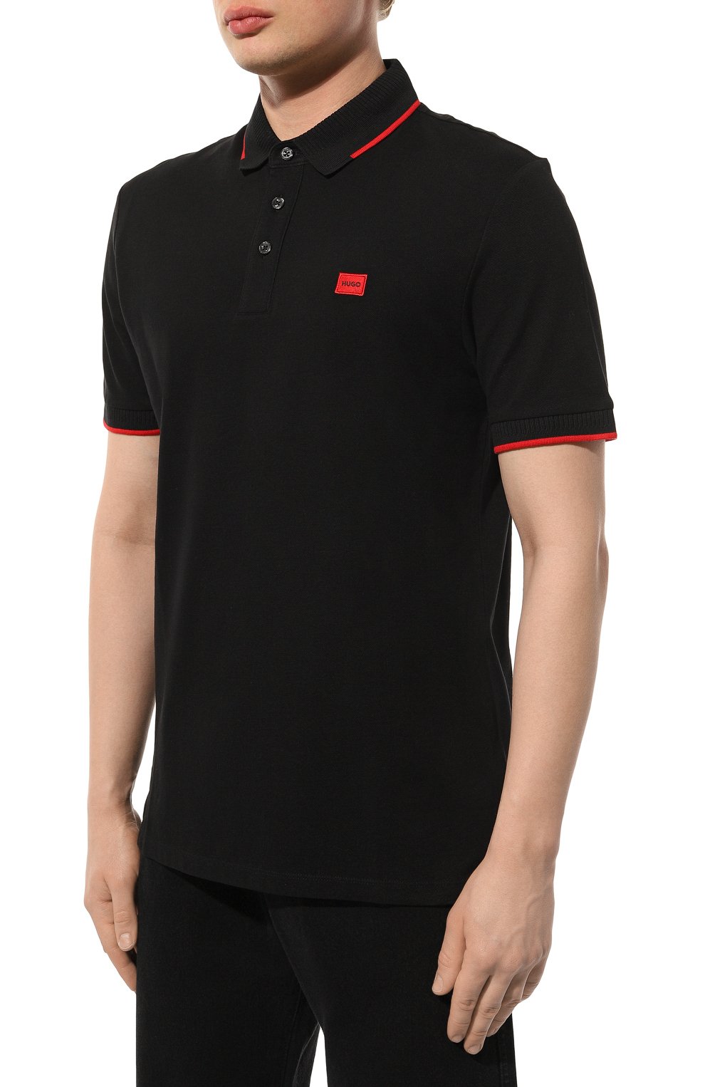 Хлопковое поло HUGO, арт. 50490775, фото 3