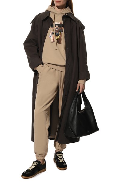 Хлопковые джоггеры DIEGO VENTURINO бежевого цвета по цене 35300 руб., арт. FW22-DV PNT P0G_WMN, фото 2 Хлопковые джоггеры DIEGO VENTURINO, арт. FW22-DV PNT P0G_WMN, фото 2