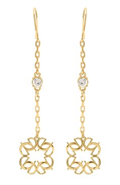 Женские серьги ELIE SAAB золотого цвета, арт. EA002 | Фото 1 (Материал сплава: Проставлено; Материал: Синтетический материал, Текстиль; Нос: Не проставлено)
