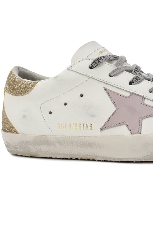 Кожаные кеды Super-Star Golden Goose Deluxe Brand GWF00102.F006842 Белый  GWF00102.F006842 Фото 7
