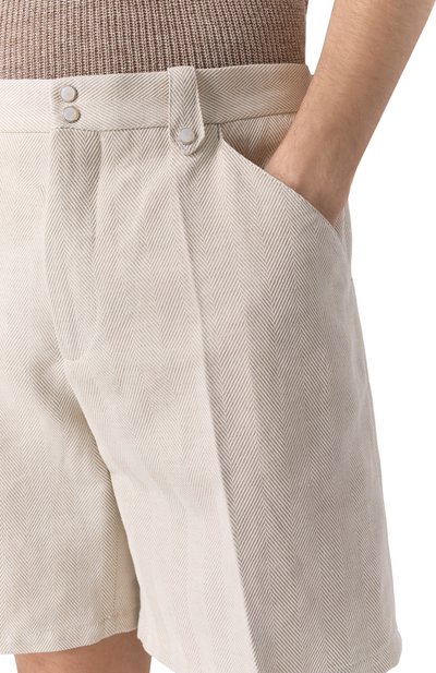 Шорты из хлопка и льна BRUNELLO CUCINELLI, арт. MR471U0055, фото 5