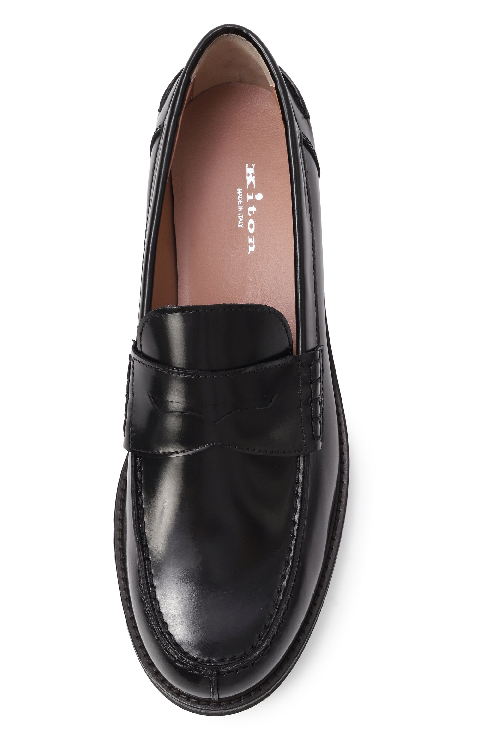 Кожаные пенни-лоферы KITON, арт. D60801N0102702, фото 6