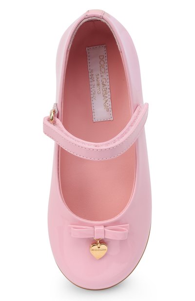 Кожаные балетки DOLCE & GABBANA светло-розового цвета по цене 22000 руб., арт. D20057/A1328, фото 4 Кожаные балетки DOLCE & GABBANA, арт. D20057/A1328, фото 4