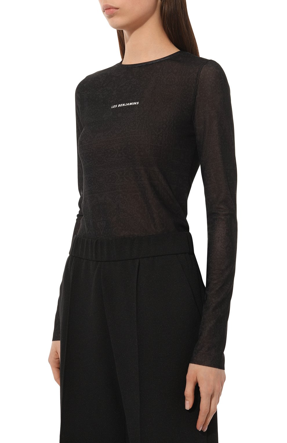 Топ LES BENJAMINS черного цвета по цене 13050 руб., арт. LB22FWGASFULS-005, фото 3 Топ LES BENJAMINS, арт. LB22FWGASFULS-005, фото 3