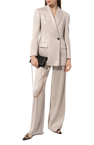 Брюки с отделкой пайетками BRUNELLO CUCINELLI, арт. MB951P8505, фото 2