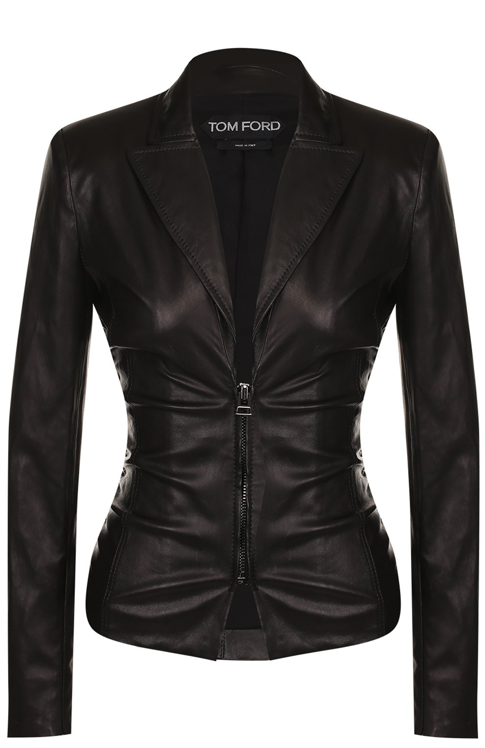 Приталенная кожаная куртка с v-образным вырезом TOM FORD, арт. GIL354-LEX162, фото 1