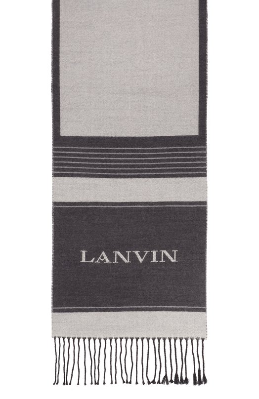 Шерстяной шарф Lanvin 710003784 Серый  710003784 Фото 4