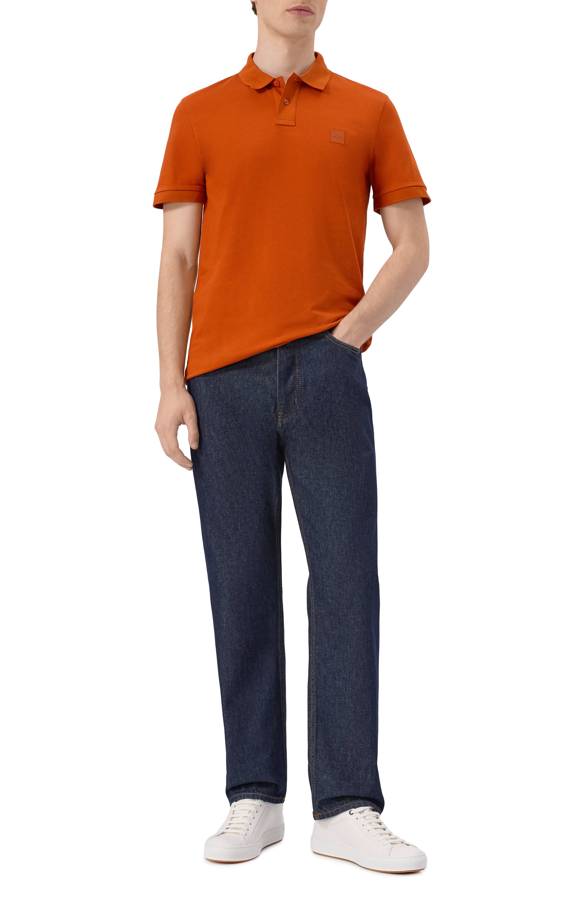 Хлопковое поло BOSS ORANGE, арт. 50507803, фото 2