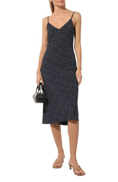 Платье из вискозы NOBLE&BRULEE темно-синего цвета по цене 32000 руб., арт. NB04/190523/5416, фото 2 Платье из вискозы NOBLE&BRULEE, арт. NB04/190523/5416, фото 2