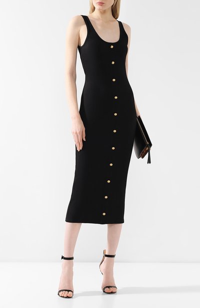 Платье из смеси хлопка и вискозы BALMAIN, арт. RF16408/C067, фото 2