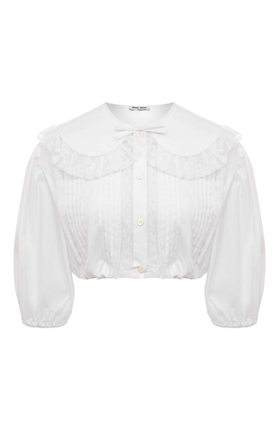 Хлопковая блузка MIU MIU, арт. MK1572-1YB0-F0009, фото 1