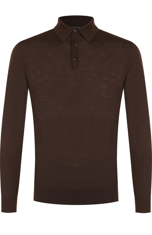 Шерстяное поло с длинными рукавами Zegna