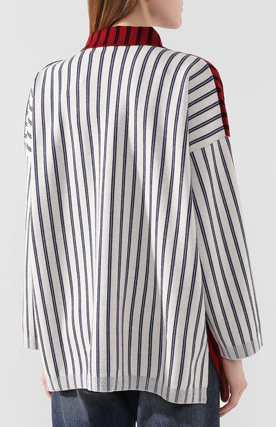 Шерстяная рубашка LOEWE бордового цвета по цене 77800 руб., арт. S3299990SM, фото 4 Шерстяная рубашка LOEWE, арт. S3299990SM, фото 4