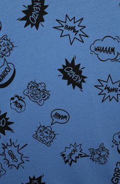 Детское хлопковое платье KENZO синего цвета, арт. K60217/6-12 | Фото 3 (Материал внешний: Хлопок; Рукава: Короткие; Случай: Повседневный; Девочки Кросс-КТ: Платье-одежда)