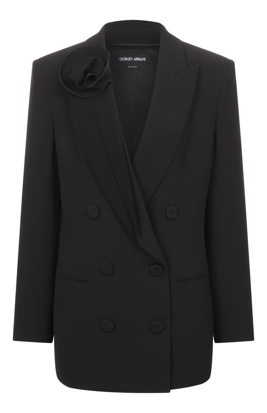 Шелковый жакет Giorgio Armani GW002454/TE10071 Чёрный GW002454/TE10071