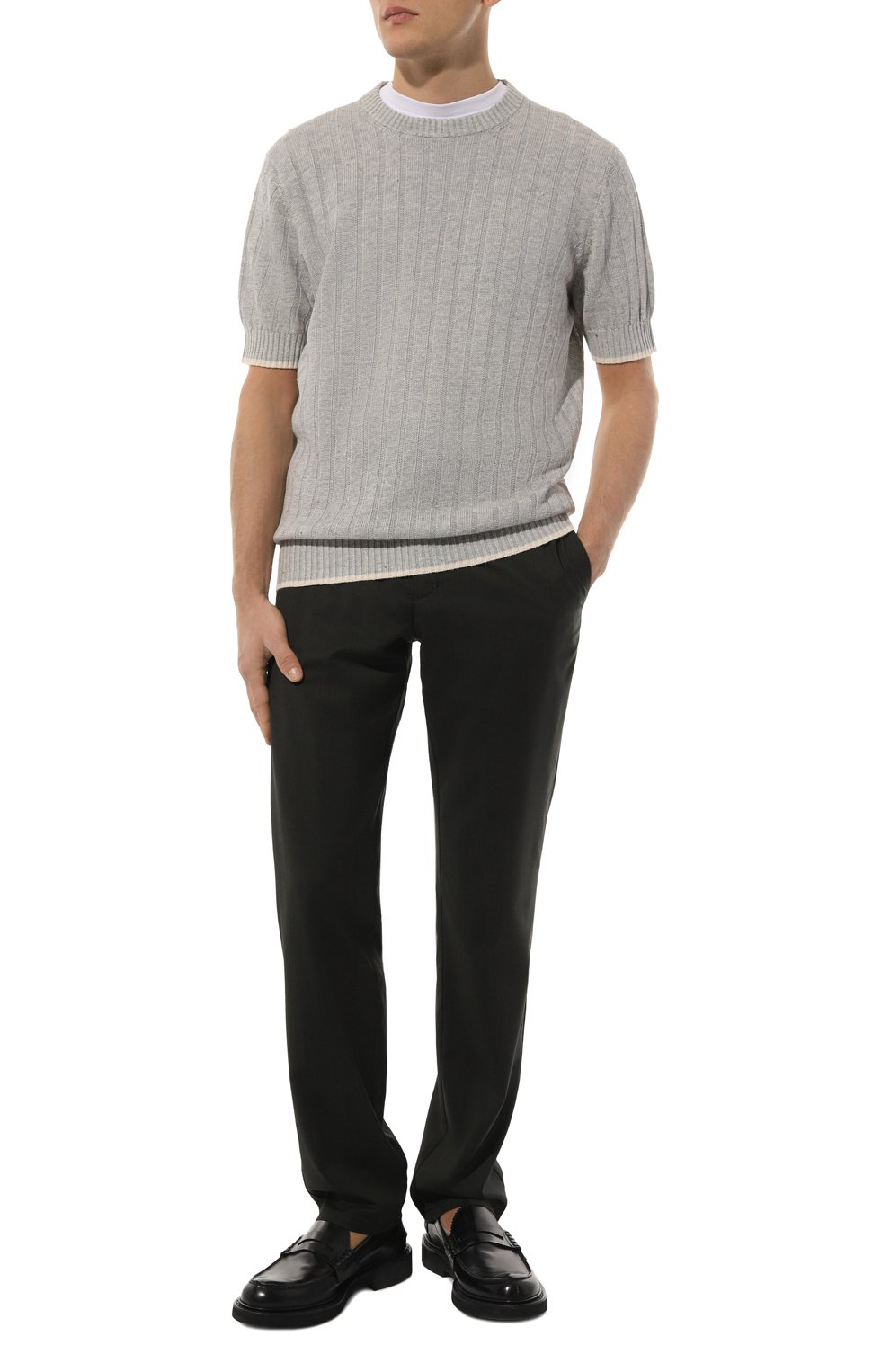 Джемпер изо льна и хлопка BRUNELLO CUCINELLI, арт. M2L70B2273, фото 2