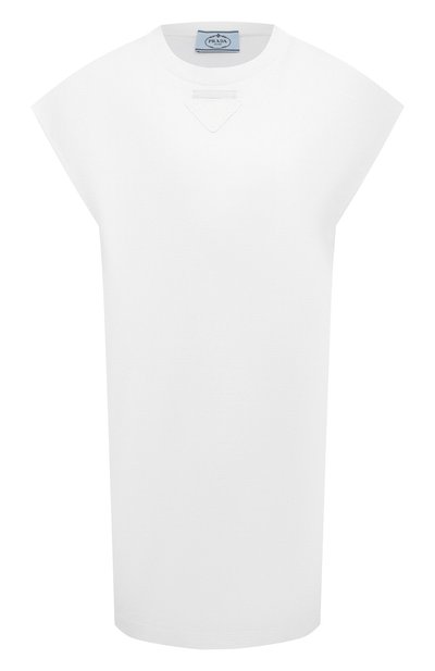 Женская хлопковая футболка PRADA, арт. 3556A-1Y98-F0009-212