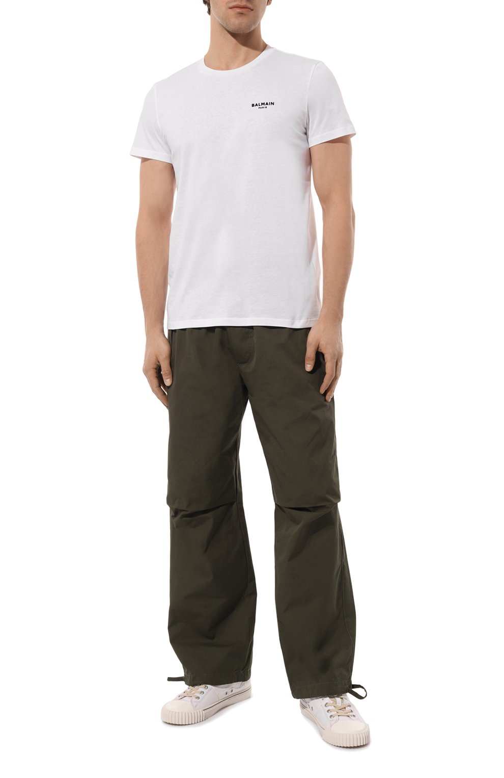 Хлопковая футболка BALMAIN, арт. YH0EF000BB04/GAB, фото 2
