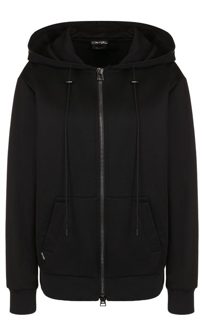 Женский однотонный кардиган из смеси хлопка и шелка с капюшоном TOM FORD, арт. GIJ005-FAX351